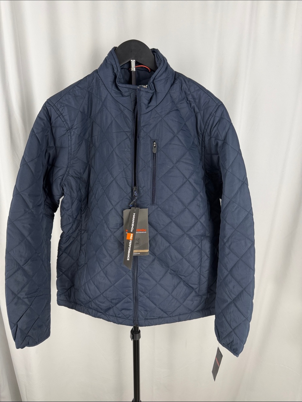 Hawke & Co Navy Quilted Diamond Puffer Jacket